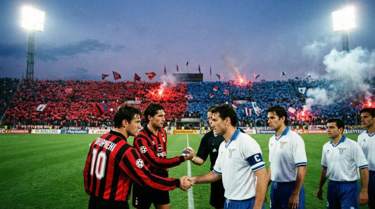 Dos equipos de fútbol enfrentados en un estadio lleno durante un derbi de MLS